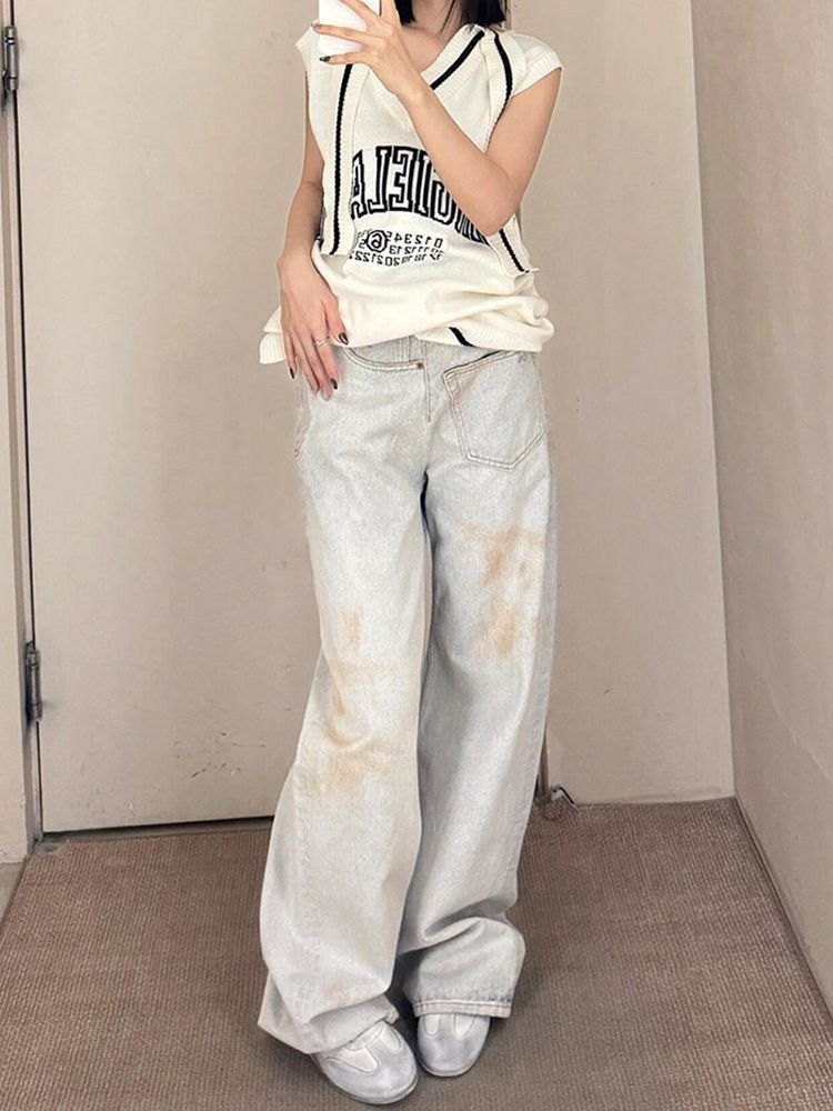 Lily – Retro Plus Size High-Waist Jeans