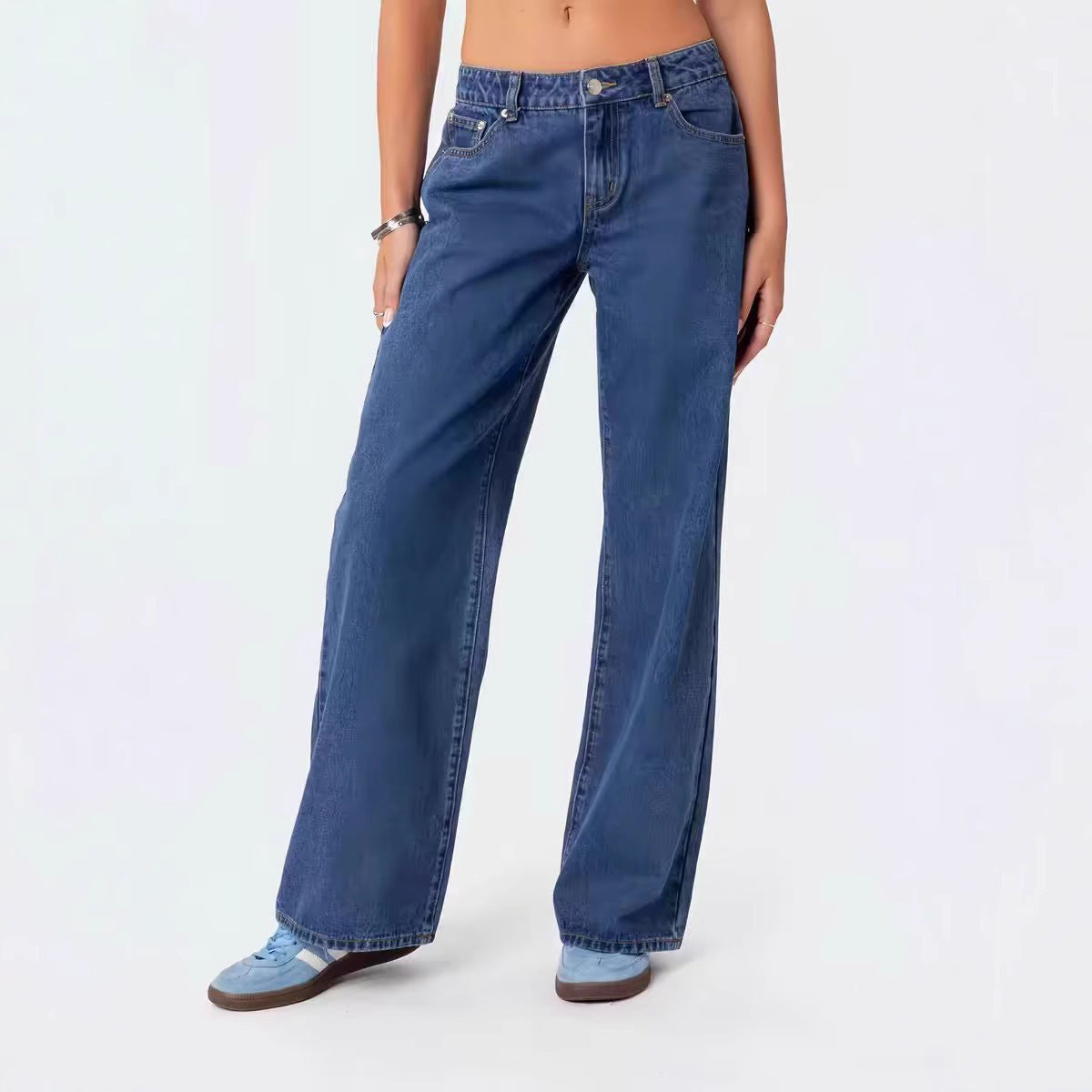 Lydia – Fashionable Low Waist Wide Leg Jeans