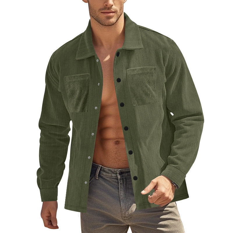 Nicholas – Men's Heavy Corduroy Cardigan Shirt