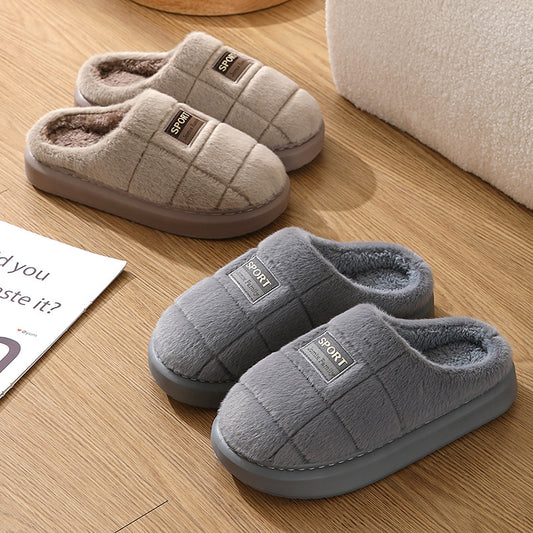Aidan – Men's Warm Woolen Slippers with Thick Sole