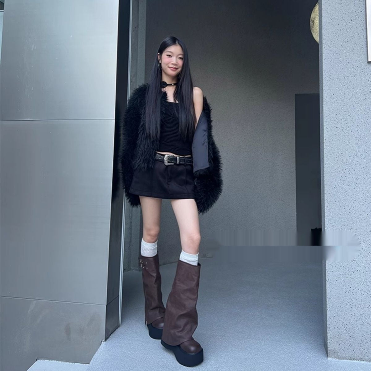 Susan – Below the Knee Vegan Leather Boots