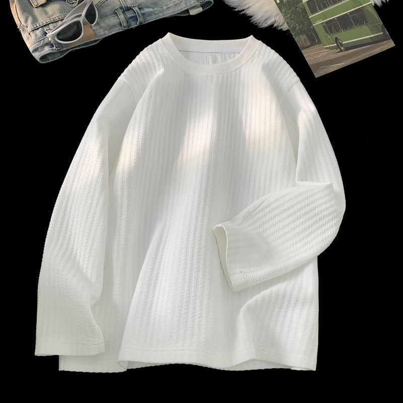 Jim – Loose Textured Long Sleeve T-shirt