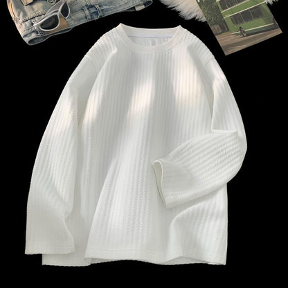Jim – Loose Textured Long Sleeve T-shirt