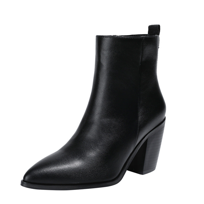 Mary – High Heel Vegan Leather Martin Boots