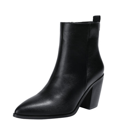 Mary – High Heel Vegan Leather Martin Boots