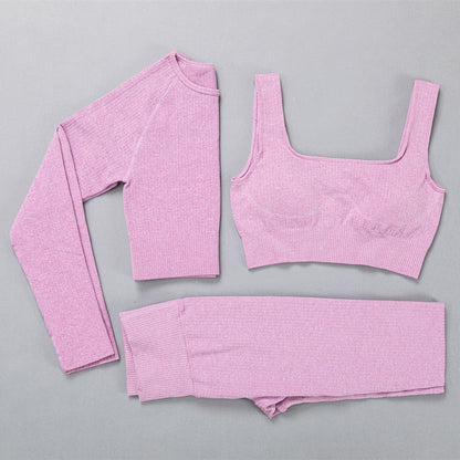 Margaret – High Elastic Jacquard Sportswear Set