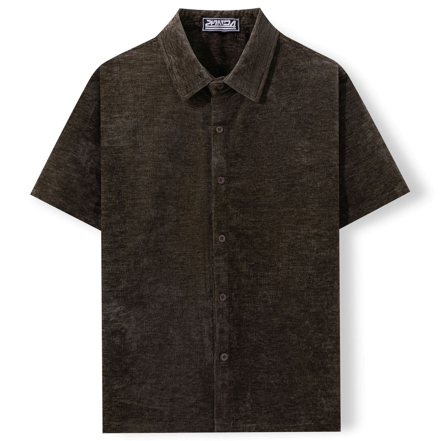 Kenny – Gold Velvet Casual Short Sleeve Shirt