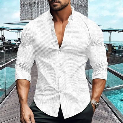 Edward – Men's Solid Long-Sleeve Cardigan
