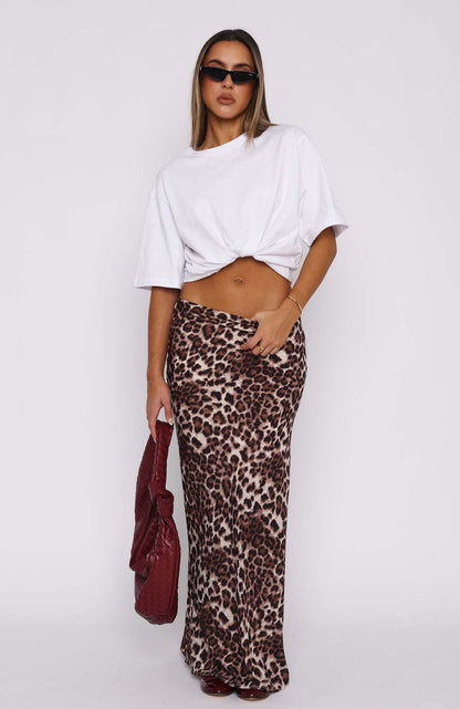 Francesca – Fashion Leopard Print Long Skirt
