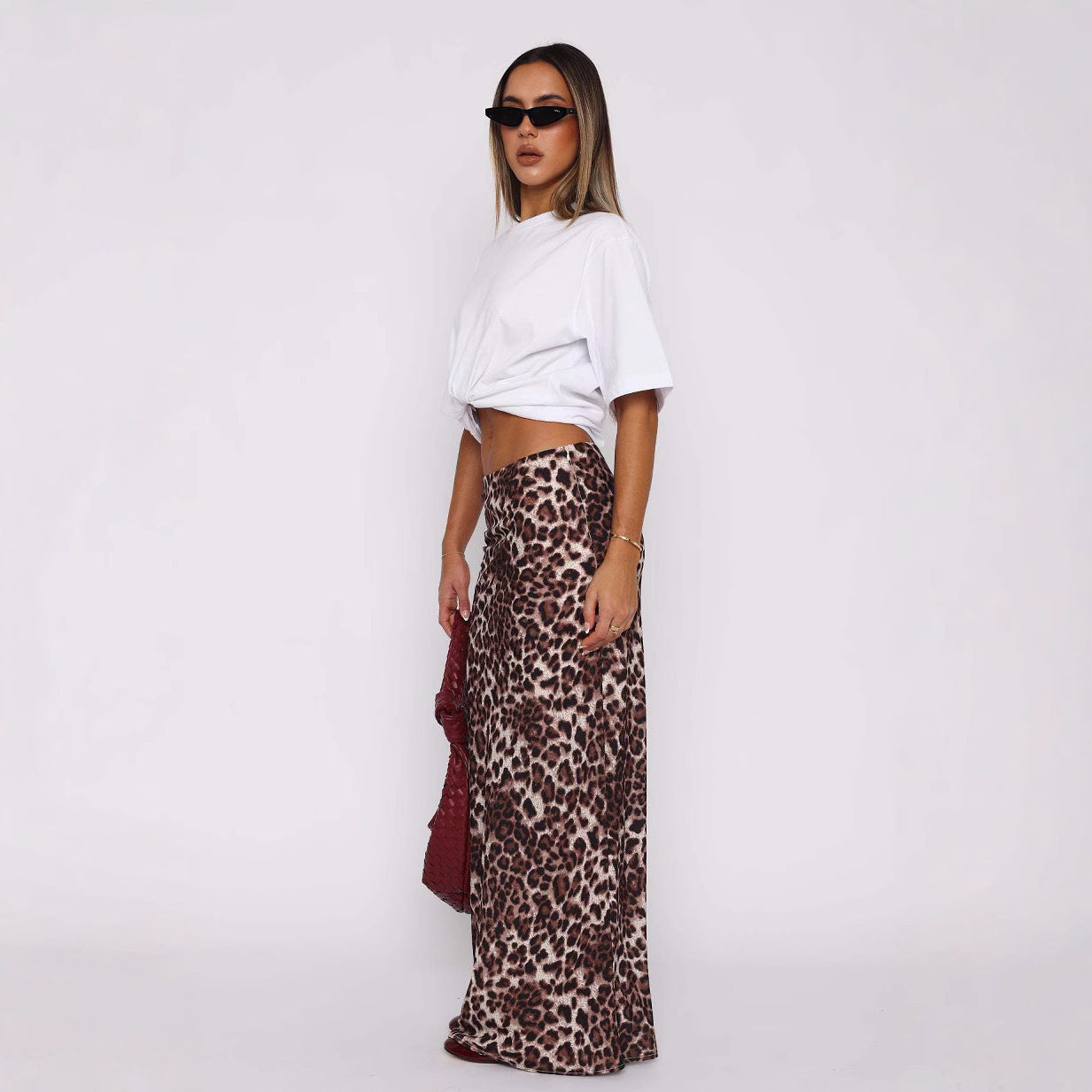 Francesca – Fashion Leopard Print Long Skirt