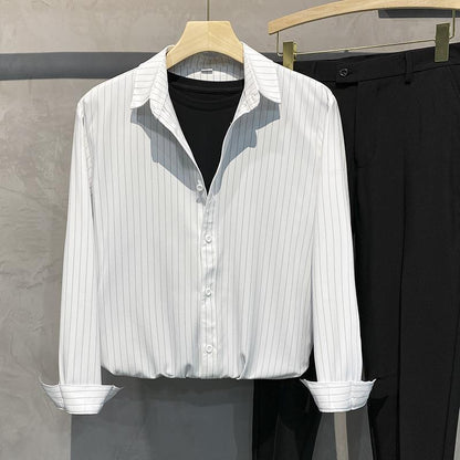Perry – Silky Striped Casual Overshirt