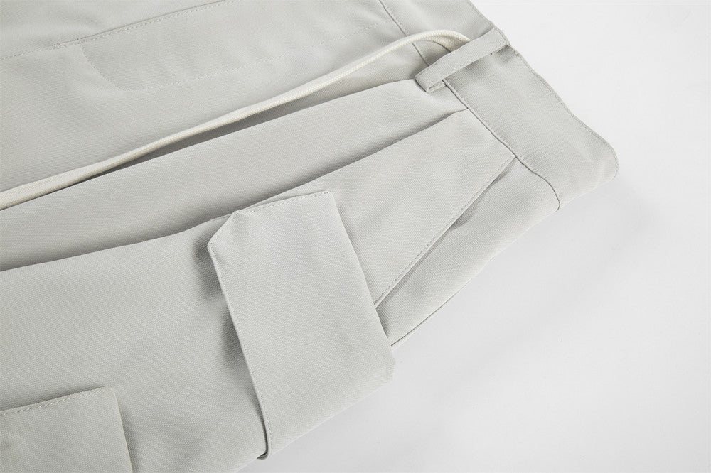 Bob – Men's Loose Straight Shorts with Irregular Pockets