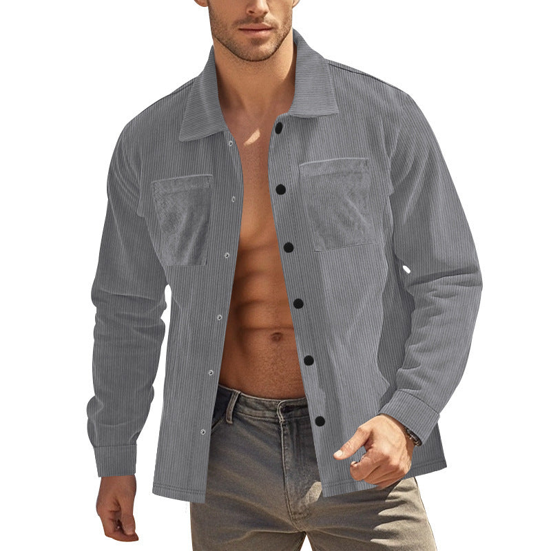 Nicholas – Men's Heavy Corduroy Cardigan Shirt