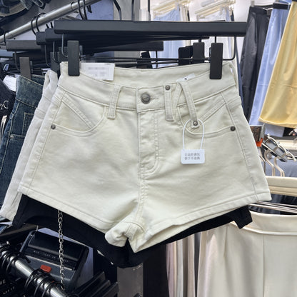 Adele – High Waist Vegan Denim Shorts