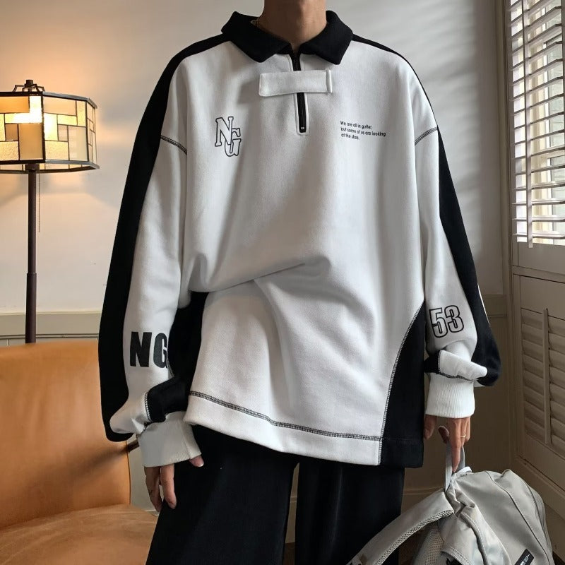Ralph – Off-Shoulder Polo Sweater with American Pre-School Style