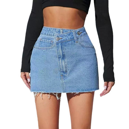Denise – Irregular Denim Short Skirt