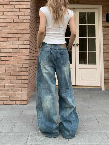 Kimberley – Wide Leg Vegan Patchwork Jeans