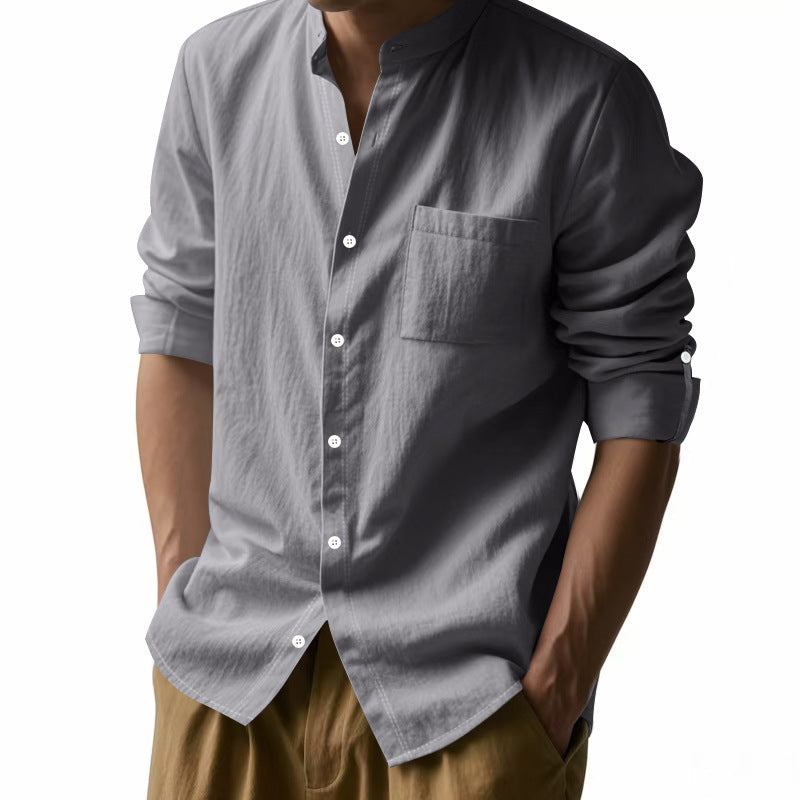 Chris – Casual Men's Linen Pocket Shirt