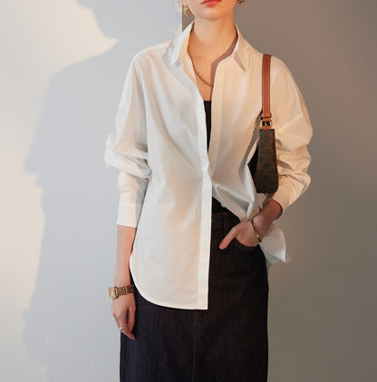 Karl – Casual Solid Polo Collar Long Sleeve Shirt