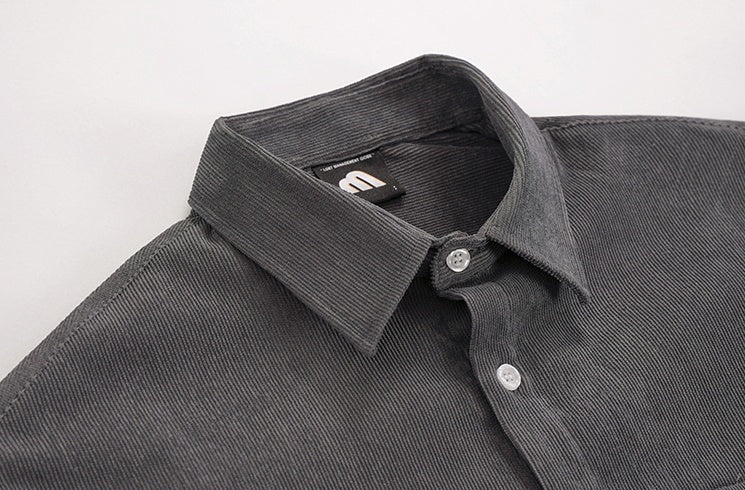 Mark – Retro Corduroy Long-Sleeved Shirt
