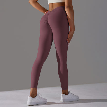 Vanessa – Brushed V Waist Pleated Yoga Pants