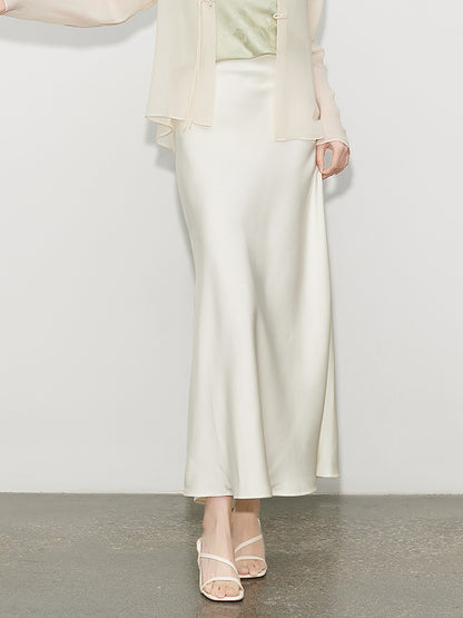 Rose – Glossy High-Waist Fishtail Skirt