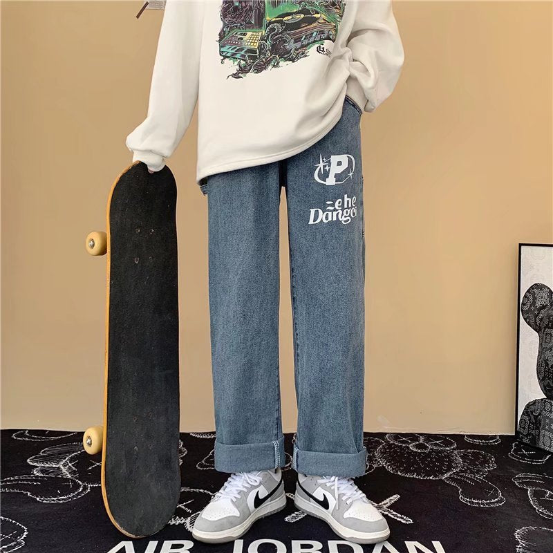 John – Trendy Straight-Leg Denim Pants