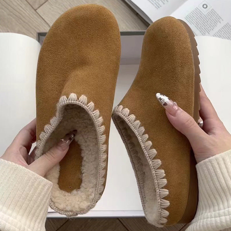 Diana – Women's Fleece-lined Platform Slippers