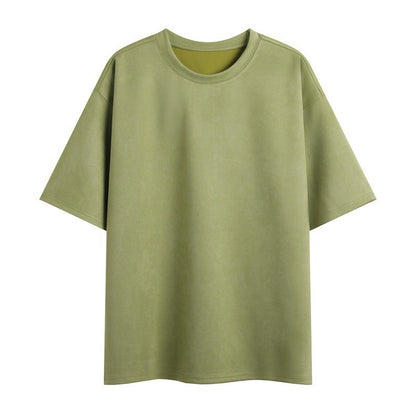 Nigel – Men's Loose Vegan Suede Pullover T-Shirt