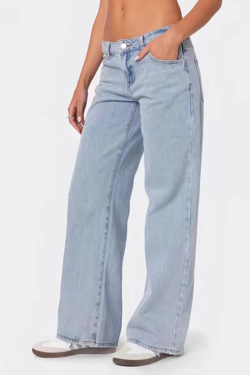 Lydia – Fashionable Low Waist Wide Leg Jeans