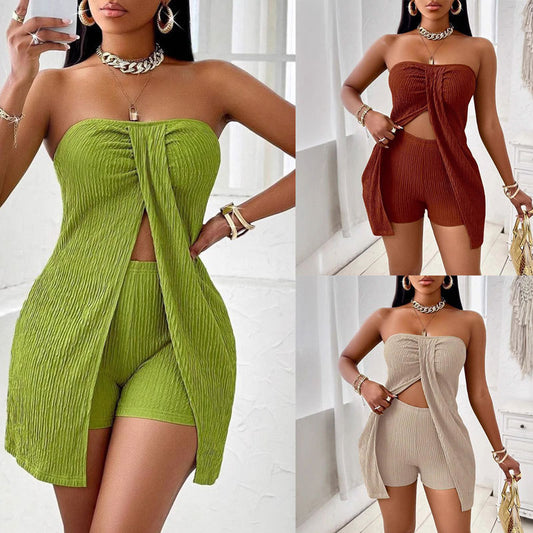 Jane – Strapless Bandeau Top and Shorts Set