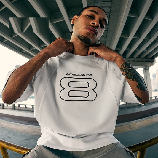 Jon – American Retro Loose Embroidery T-shirt