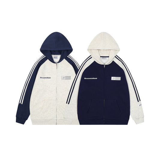 Alexander – Patchwork Raglan Hooded Sweater