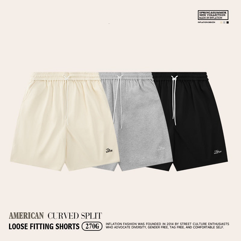 Kris – Embroidered Men's Curved Shorts