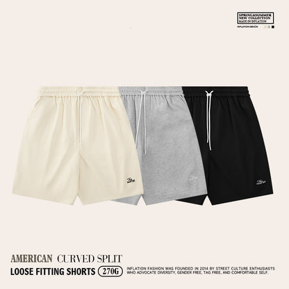 Kris – Embroidered Men's Curved Shorts