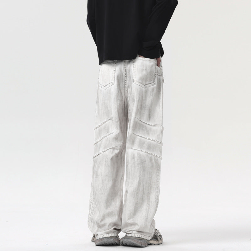 Louis – Men's Retro White Jeans