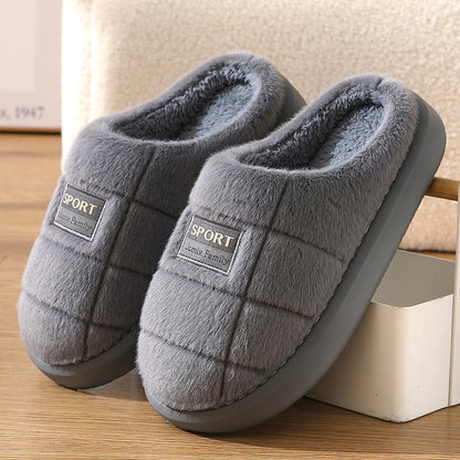 Aidan – Men's Warm Woolen Slippers with Thick Sole