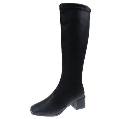 Christina – Sleek High Heel Vegan Knight Boots