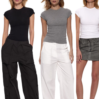 Sandra – Slimming Round Neck T-Shirt