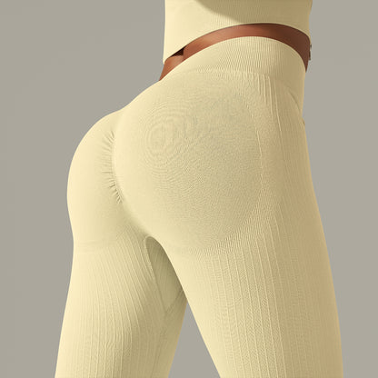 Anna – High Waist Fitness Pants with Stripes