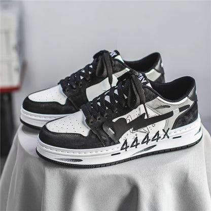 Guy – Distressed Graffiti Skateboard Sneakers