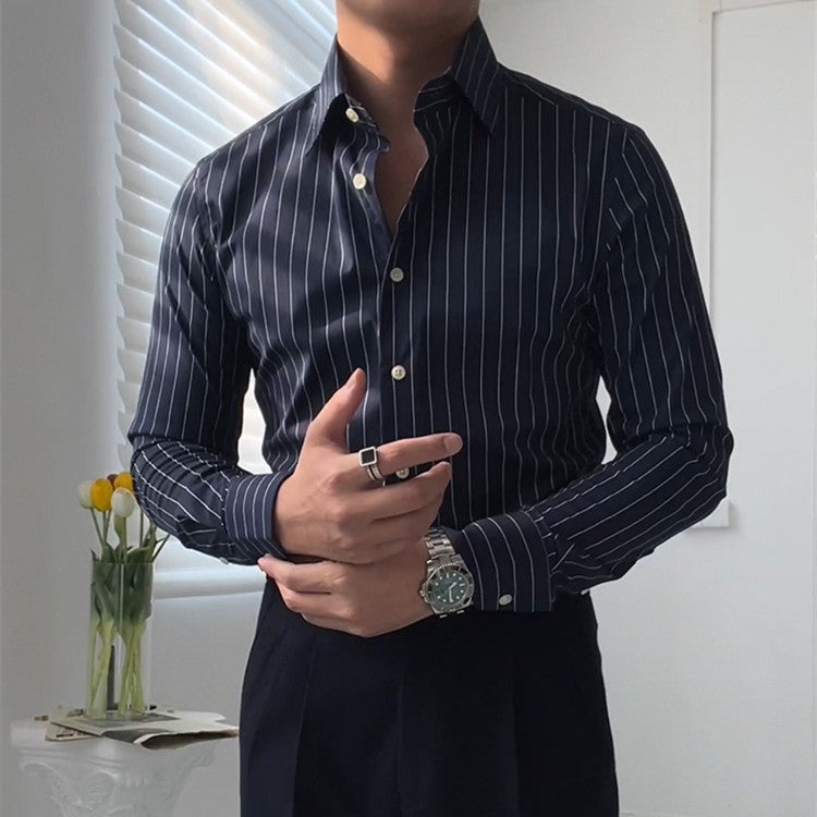 Jacob – Loose Silk Off Shoulder Shirt with Polka Dots
