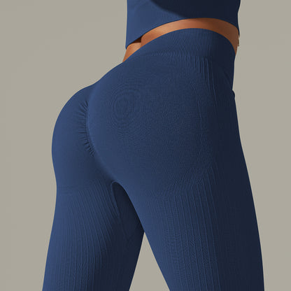 Anna – High Waist Fitness Pants with Stripes