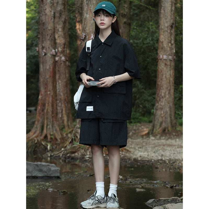 Shannon – Versatile Polo Collar Shirt and Shorts Set