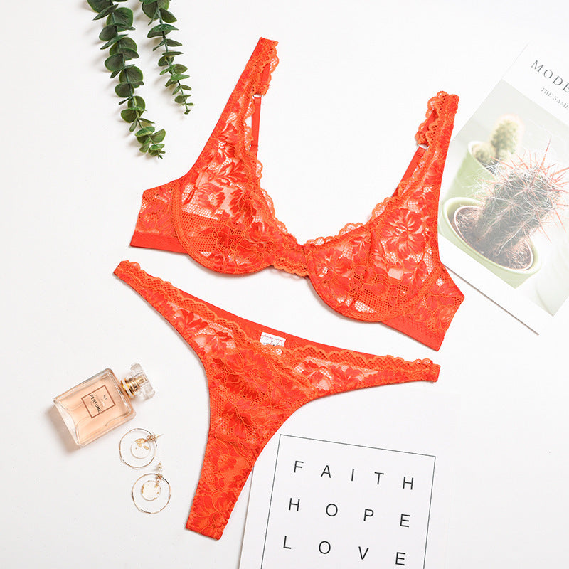 Andrea – Two-Tone Lace Lingerie with Steel Ring