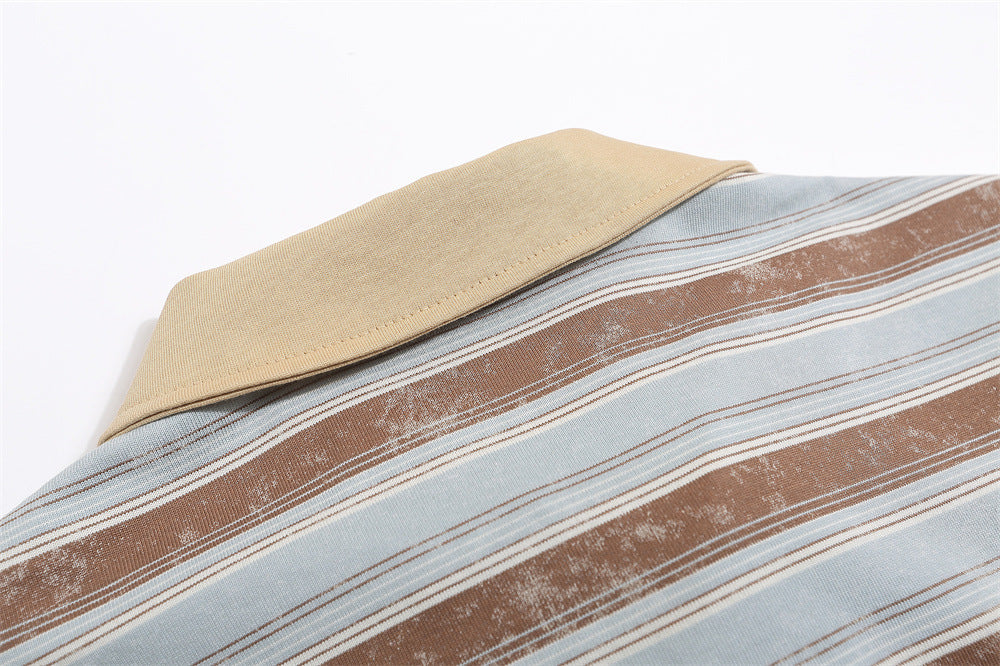 Glenn – Striped Casual Polo Shirt