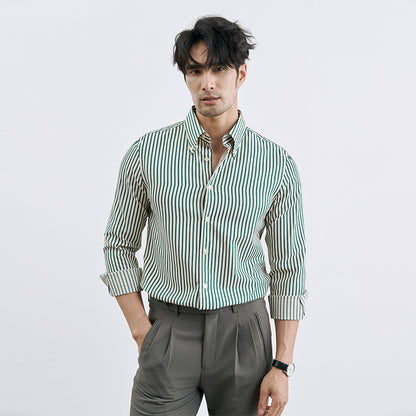 Thomas – Men's Trendy Vegan Leather Striped Cardigan