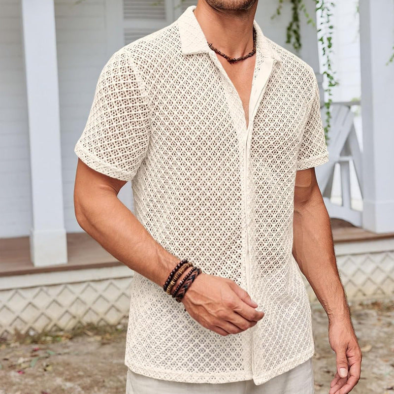Dennis – Mesh Short Sleeve Beach Shirt