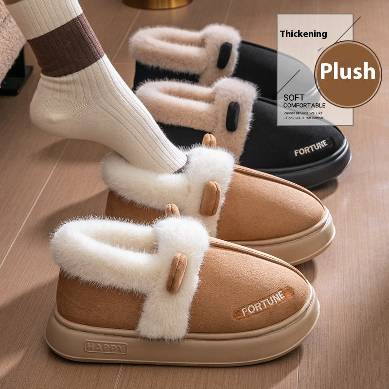 Eric – Warm Indoor Cotton Slippers with Thick Non-Slip Soles