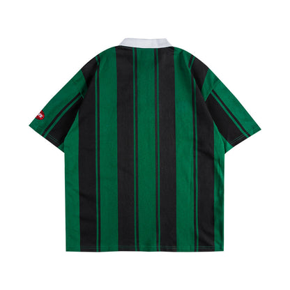 Shaun – Striped Embroidered Polo Shirt